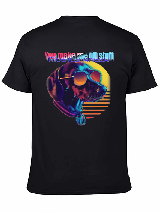 Retro Dog T-Shirt - 80s Style Graphic Tee