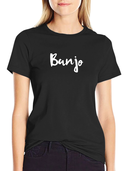 Banjo Black T-Shirt - Musical Instrument Tee