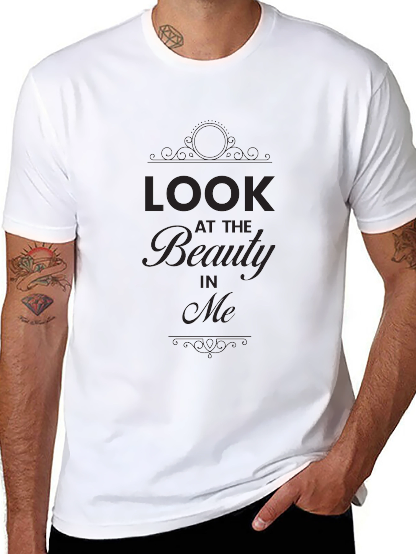 Look At The Beauty In Me Black Tee