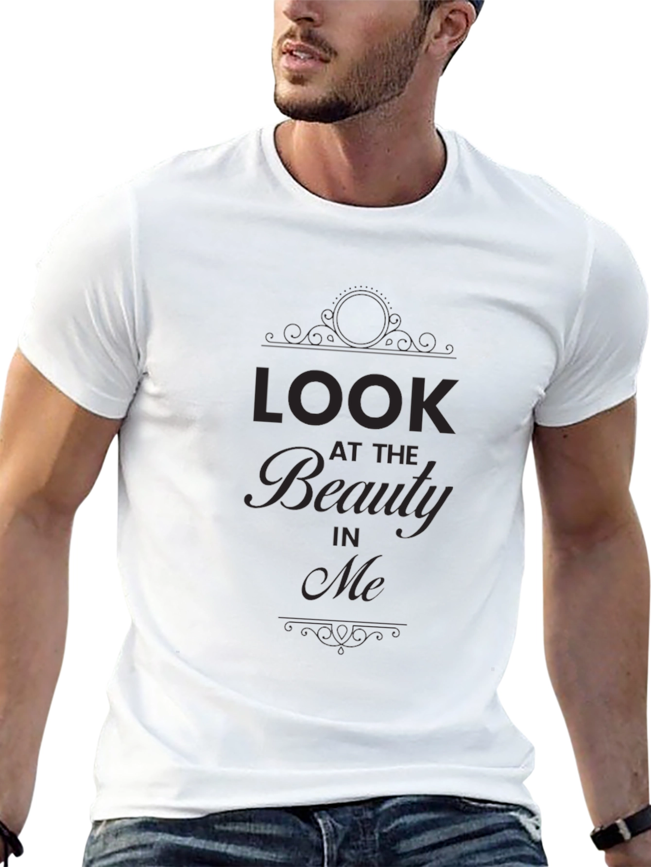 Look At The Beauty In Me Black Tee