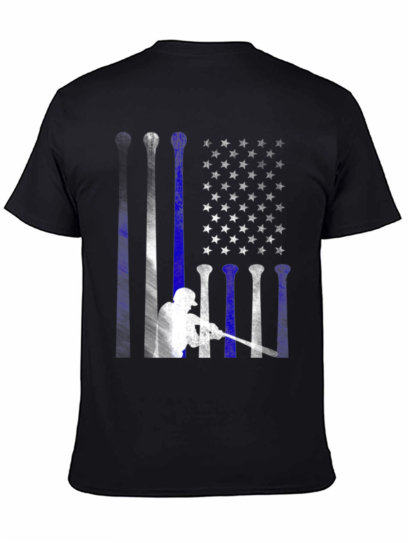 Baseball American Flag Graphic T-Shirt