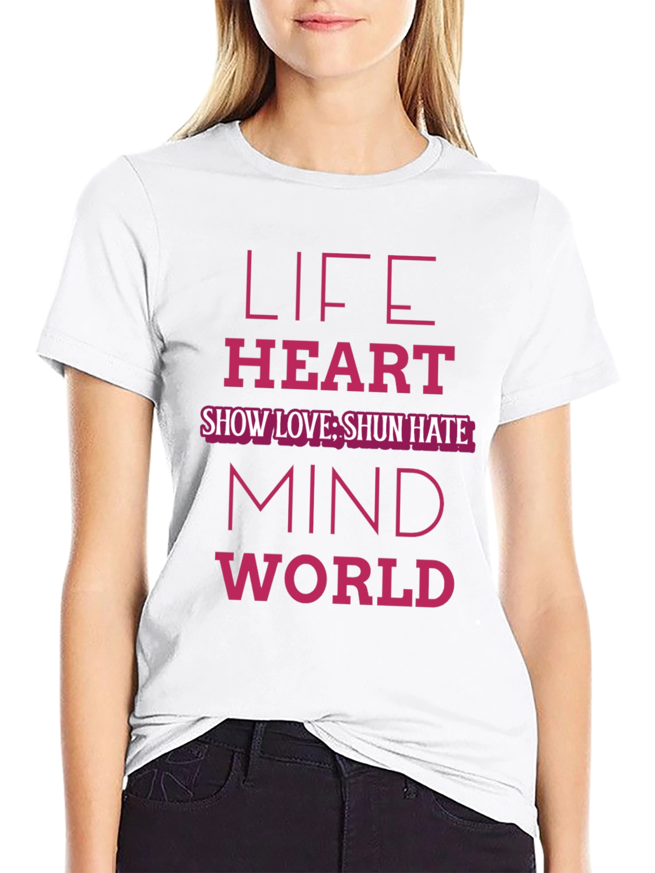 Life Heart Mind World Graphic T-Shirt