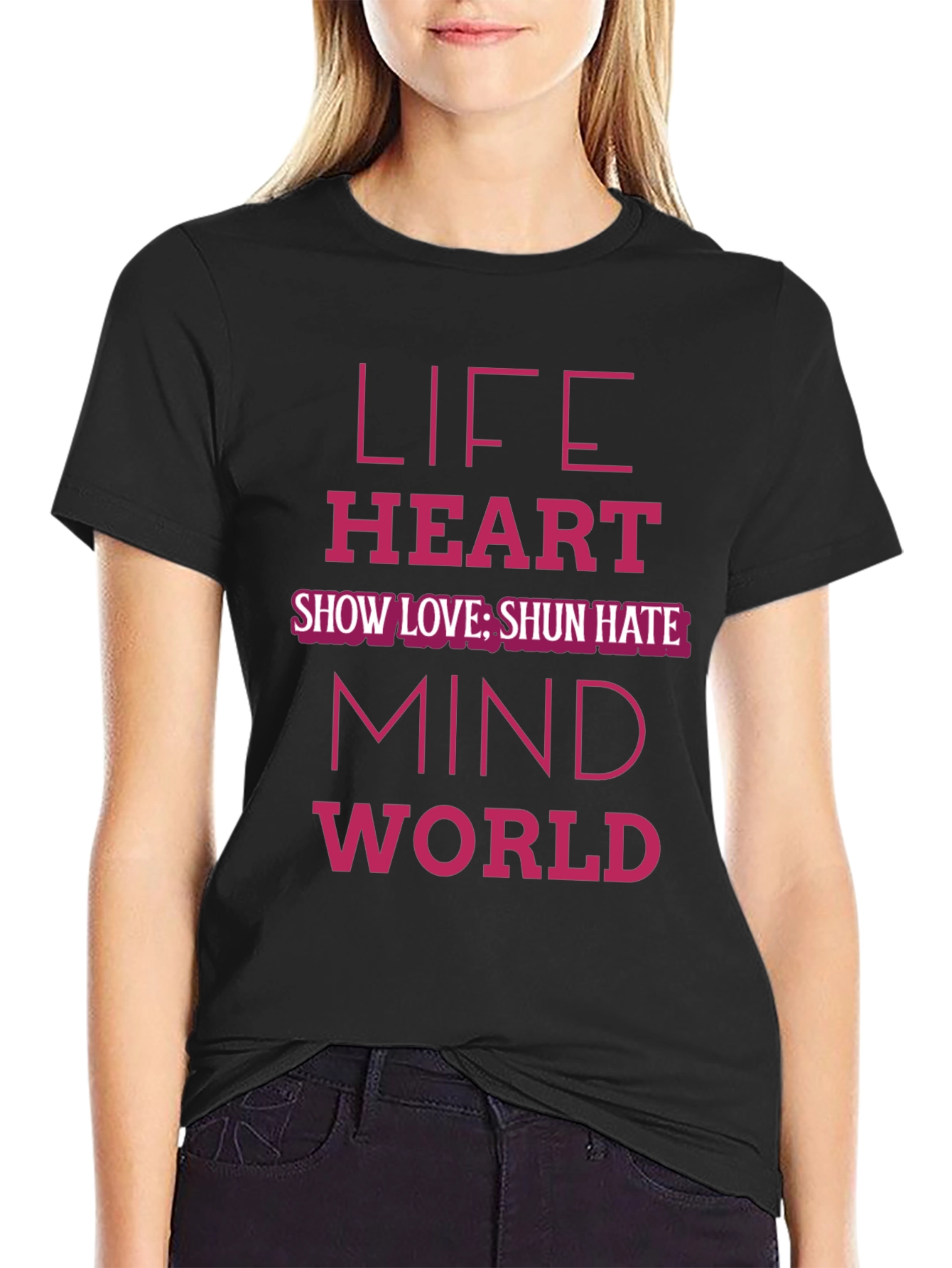 Life Heart Mind World Graphic T-Shirt