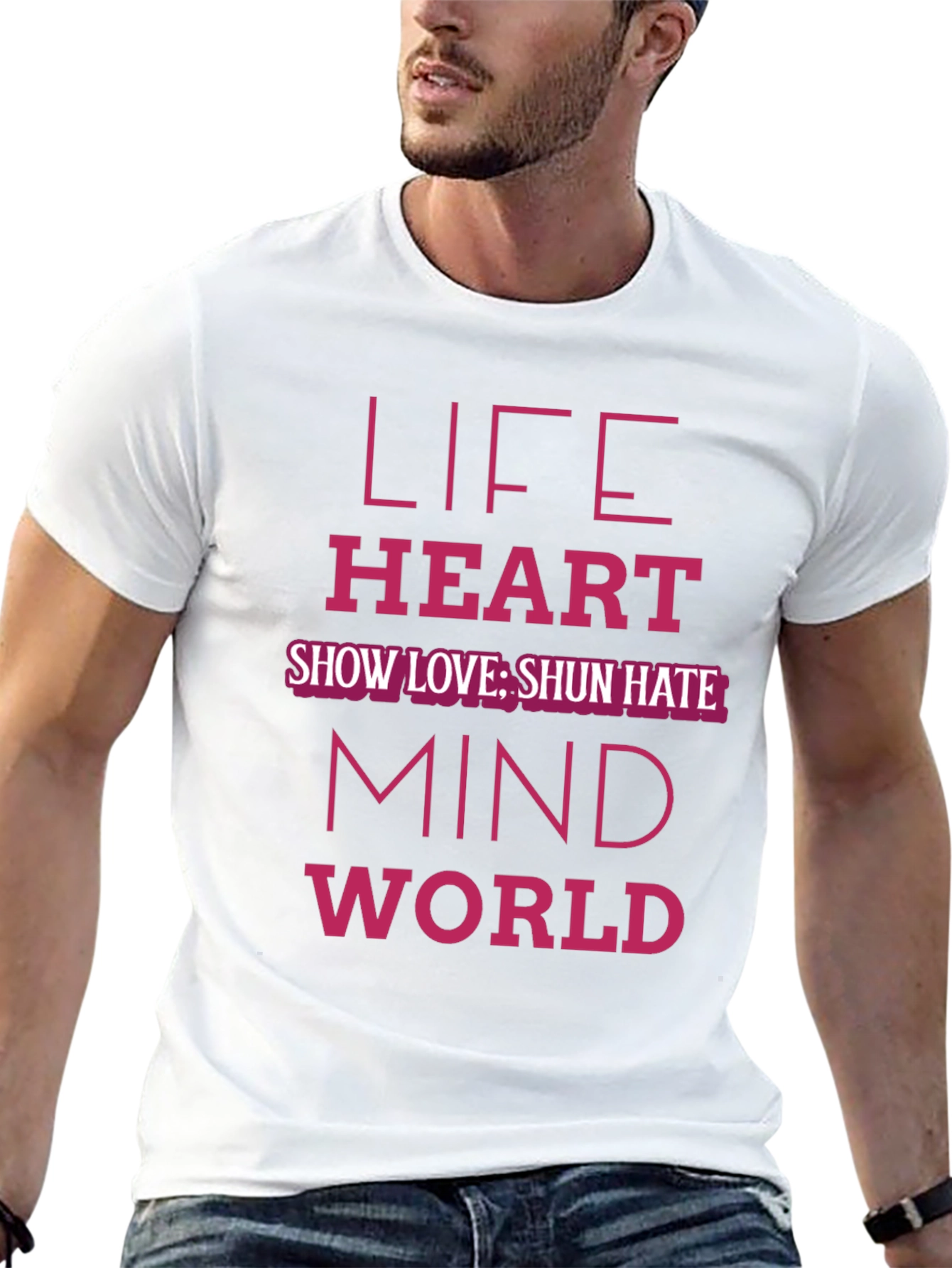 Life Heart Mind World Graphic T-Shirt