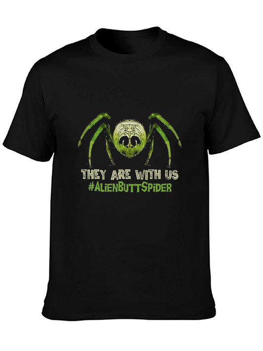 Alien Butt Spider Graphic Tee - Novelty T-Shirt