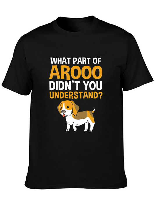 Arooo Dog Graphic T-Shirt - Humor Tee