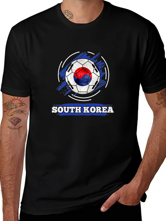 South Korea Soccer Flag Graphic T-Shirt