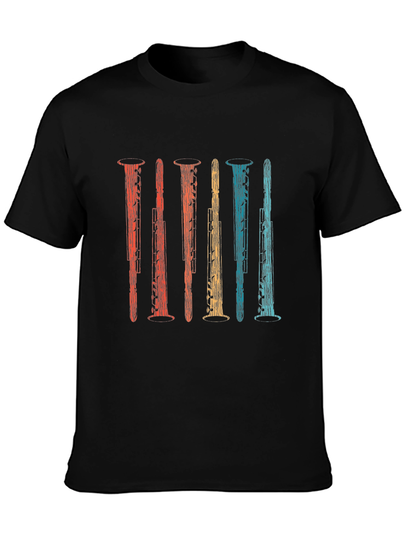 Retro Oboe Instrument Graphic T-Shirt