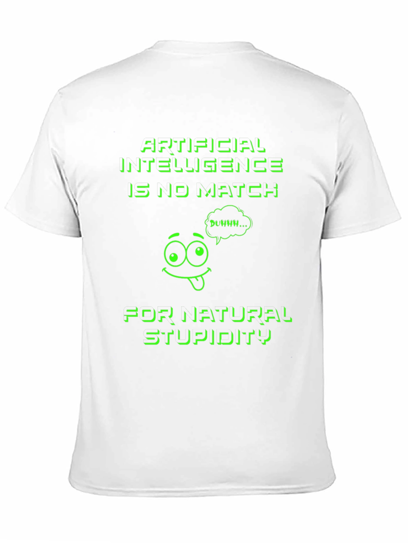 Funny AI vs. Stupidity Graphic T-Shirt