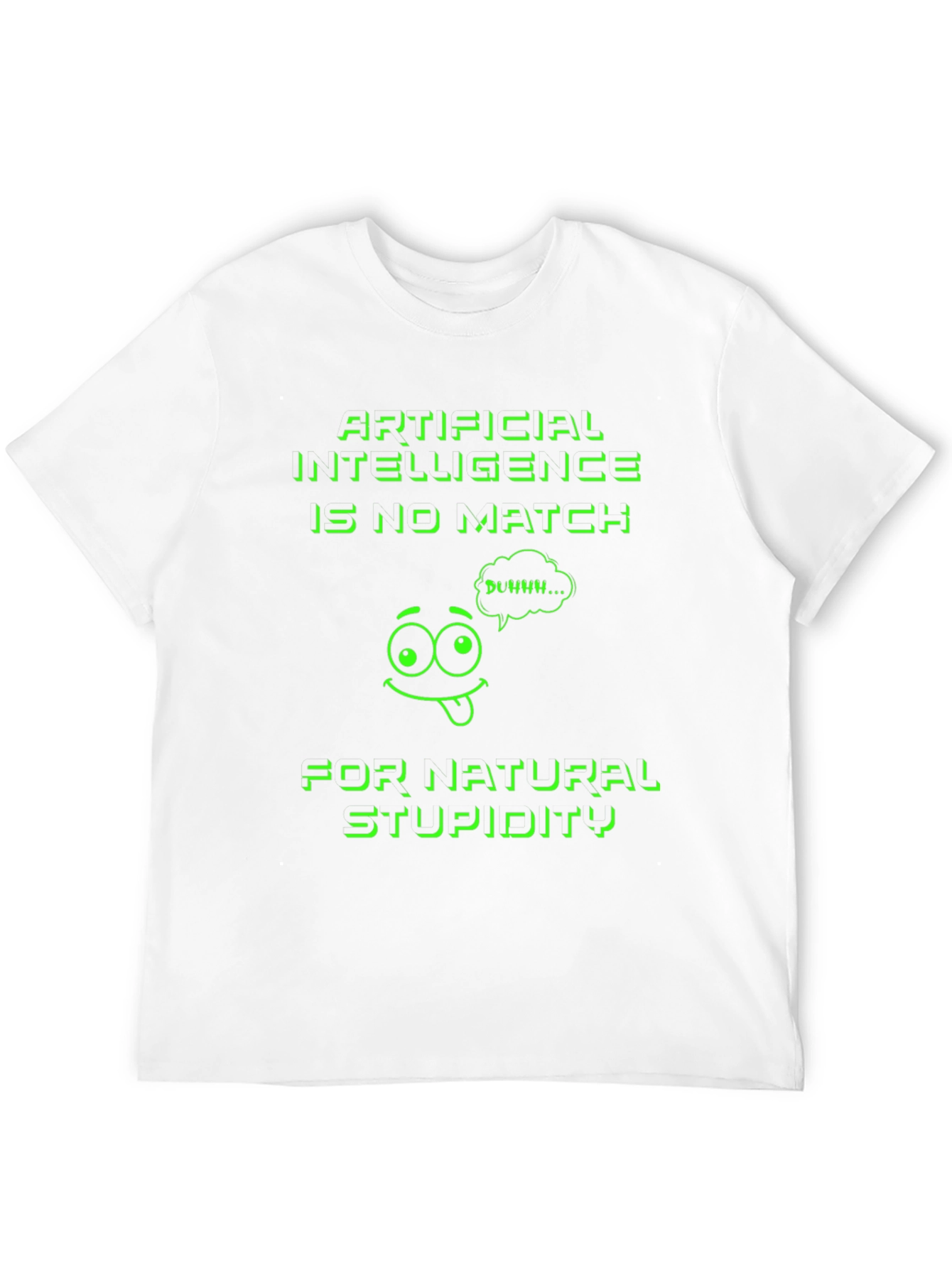 Funny AI vs. Stupidity Graphic T-Shirt