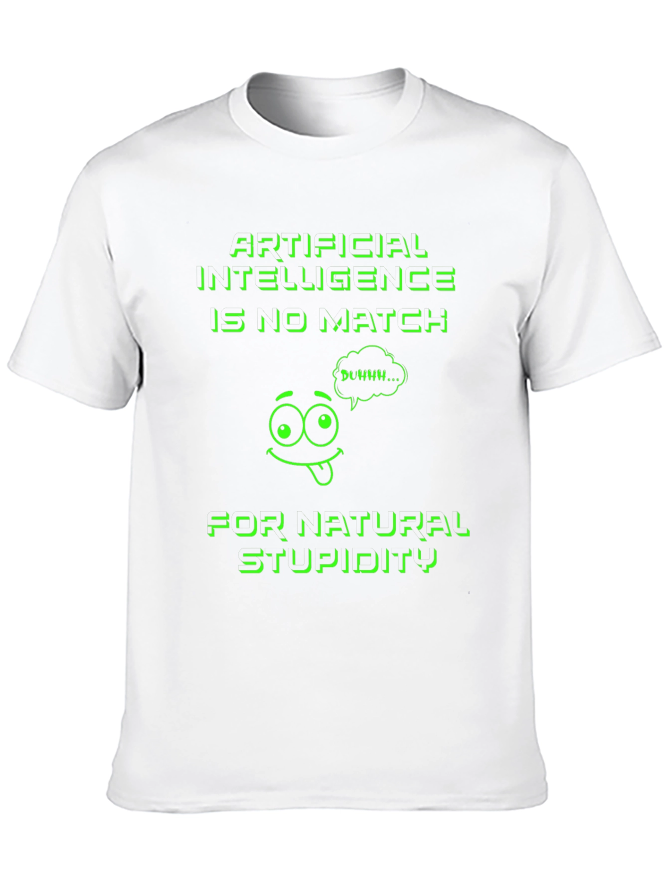 Funny AI vs. Stupidity Graphic T-Shirt
