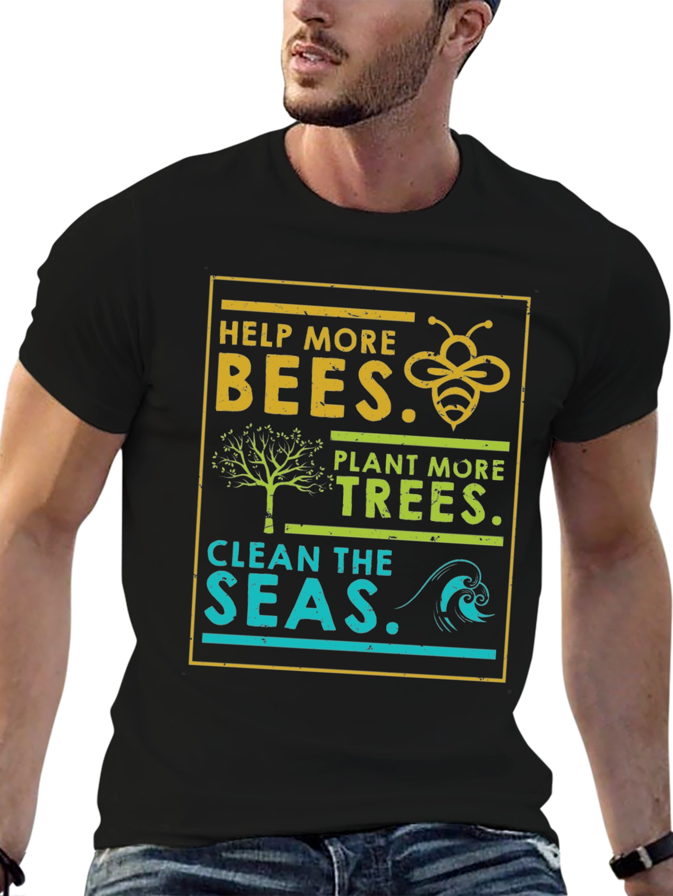 Eco-Friendly Graphic T-Shirt - Save the Planet Design