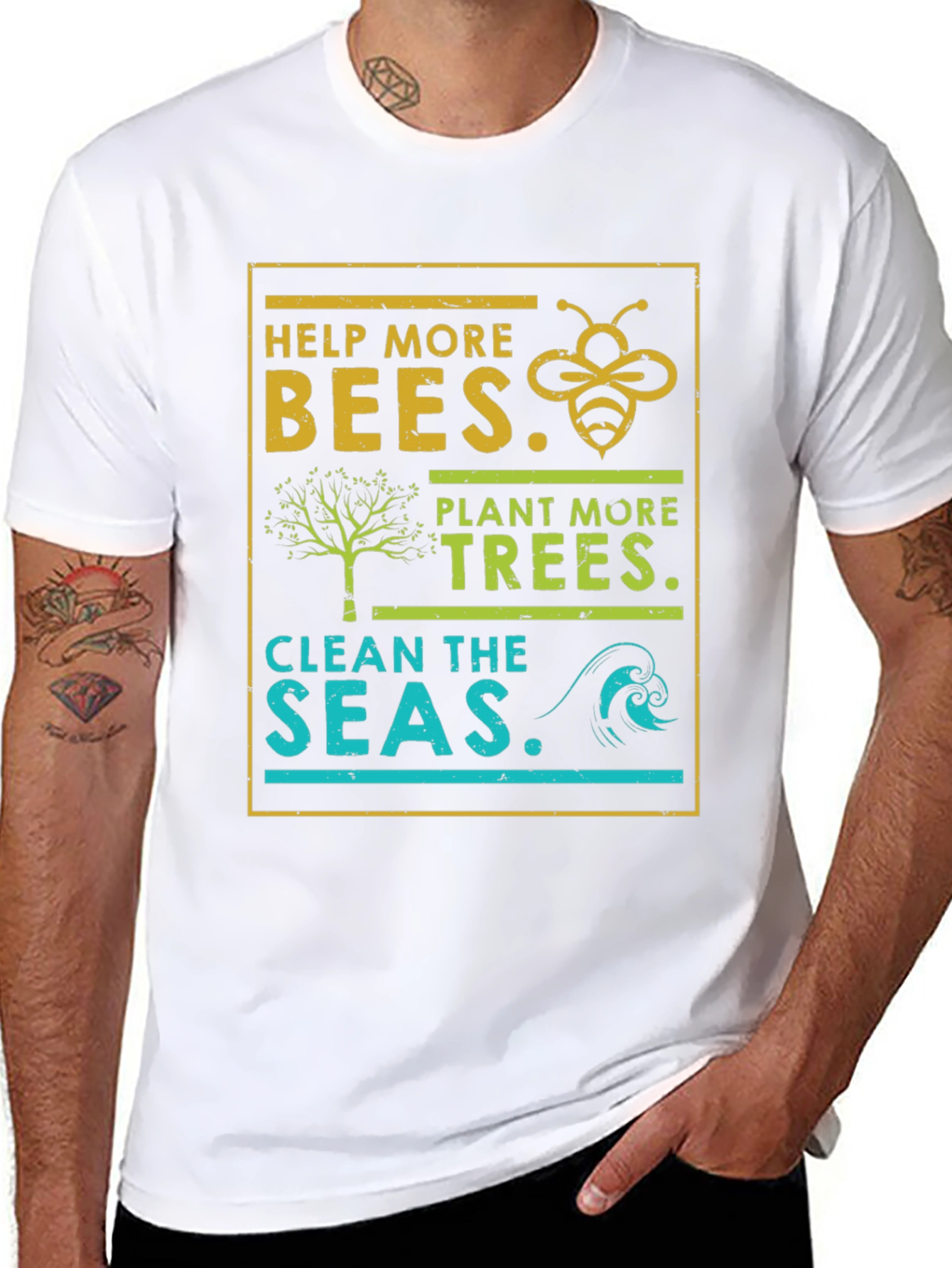 Eco-Friendly Graphic T-Shirt - Save the Planet Design