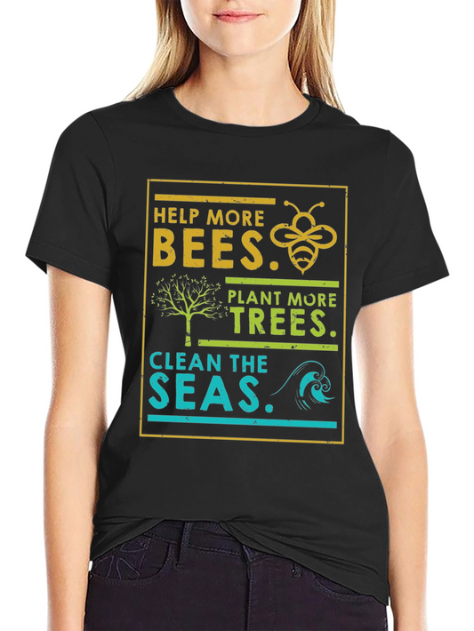 Eco-Friendly Graphic T-Shirt - Save the Planet Design