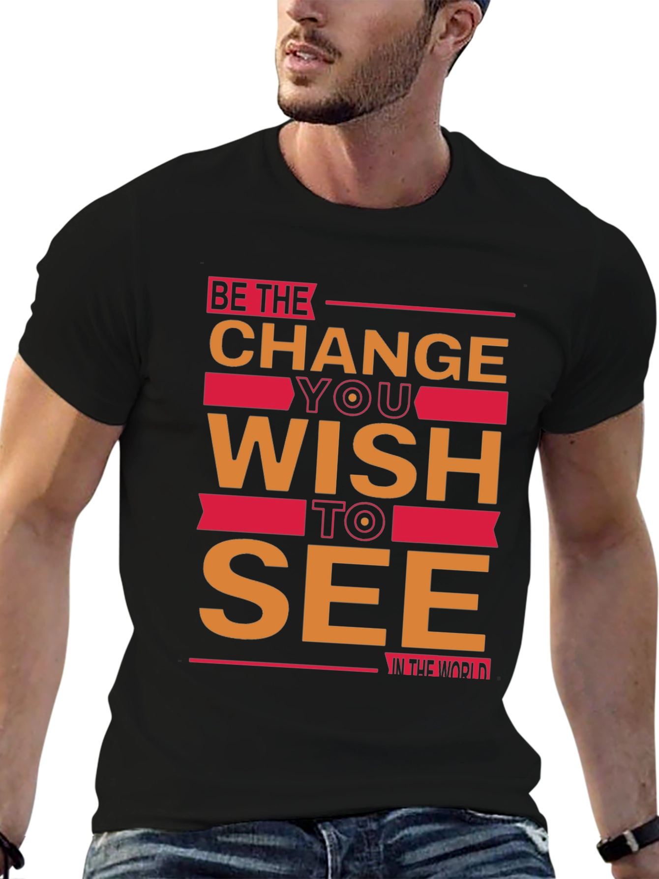 Be the Change Graphic Tee - Inspiring Black T-Shirt