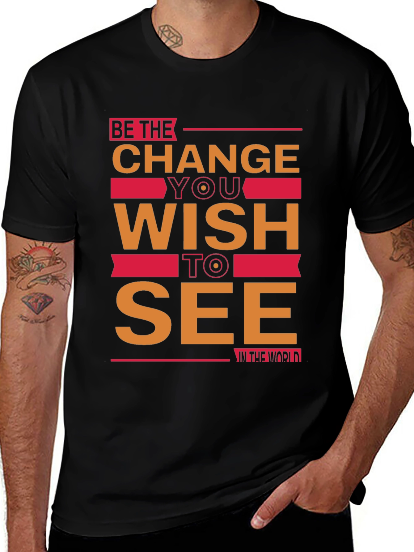 Be the Change Graphic Tee - Inspiring Black T-Shirt