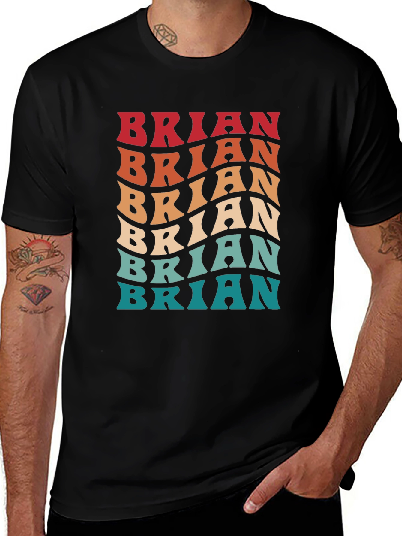 Retro Brian Tee - Personalized Name T-Shirt