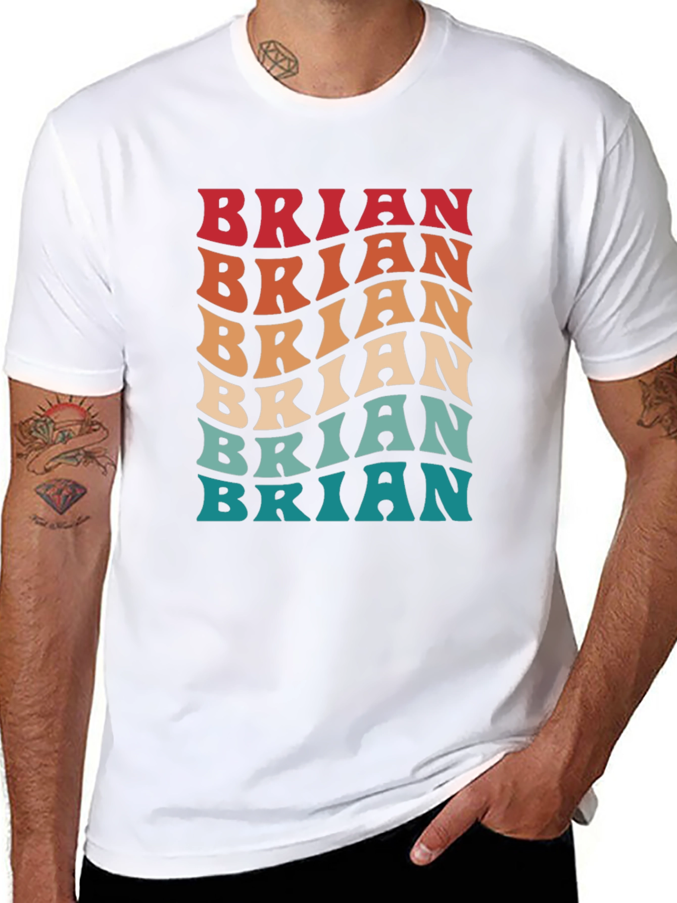 Retro Brian Tee - Personalized Name T-Shirt