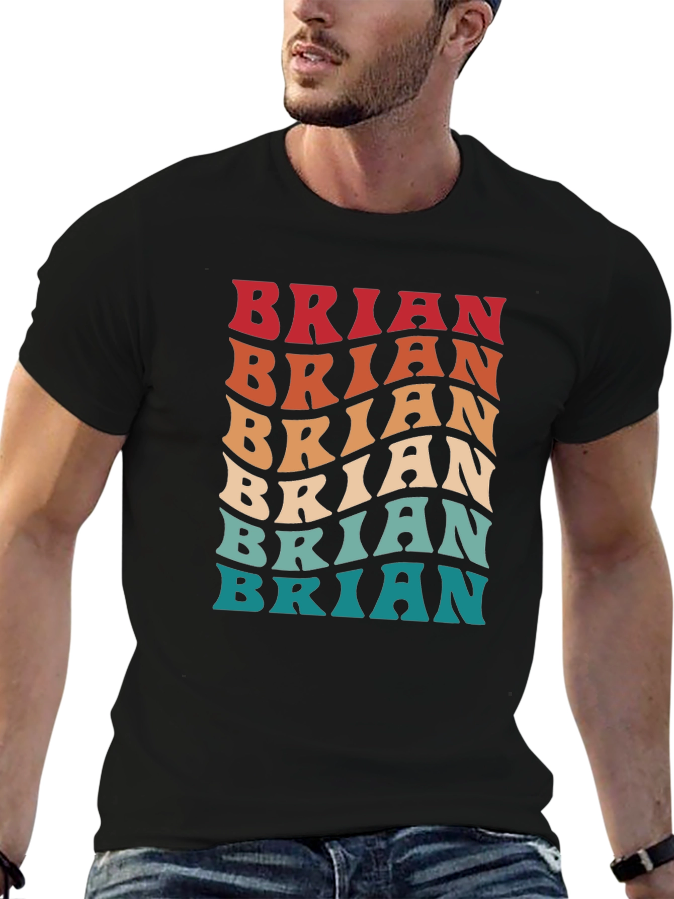 Retro Brian Tee - Personalized Name T-Shirt