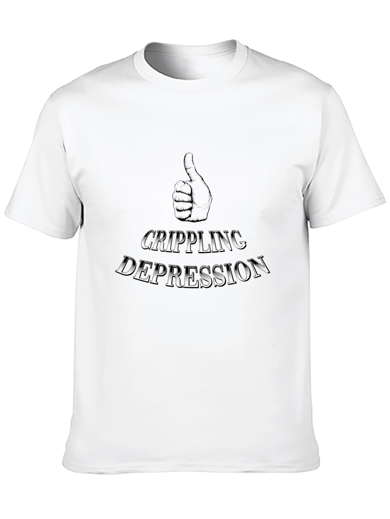 Crippling Depression Graphic T-Shirt - Black