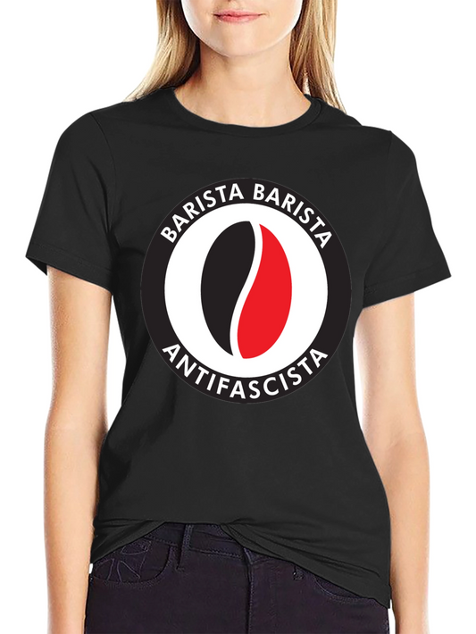 Barista Antifascista Black T-Shirt