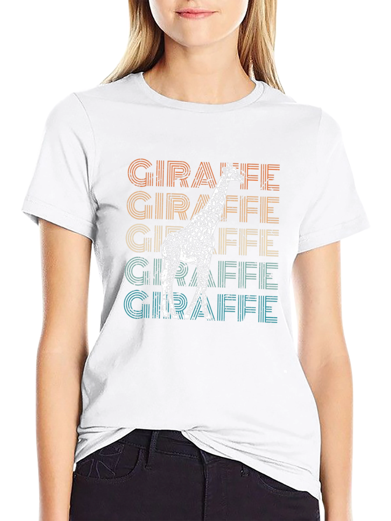 Retro Giraffe T-Shirt - Animal Lover Tee