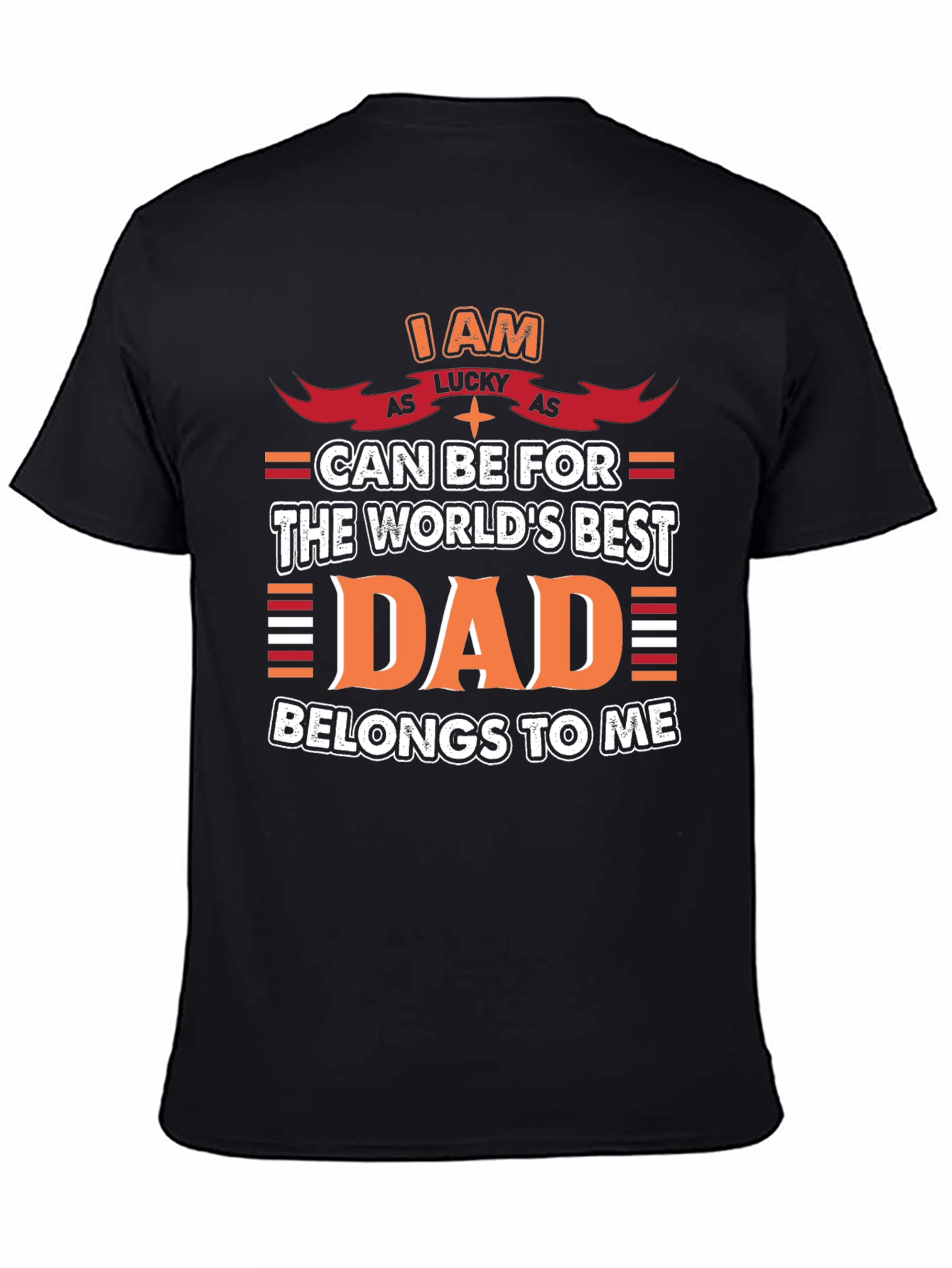 Lucky Dad Graphic Tee - Mens Black T-Shirt