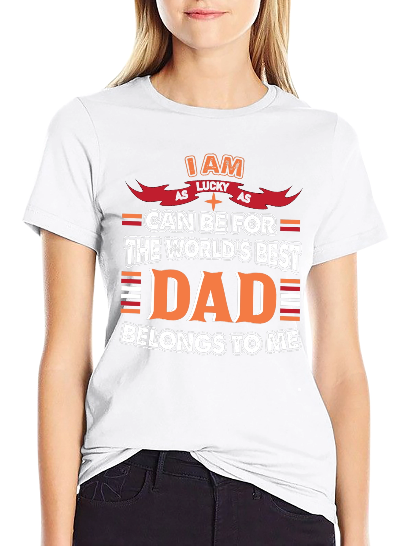 Lucky Dad Graphic Tee - Mens Black T-Shirt