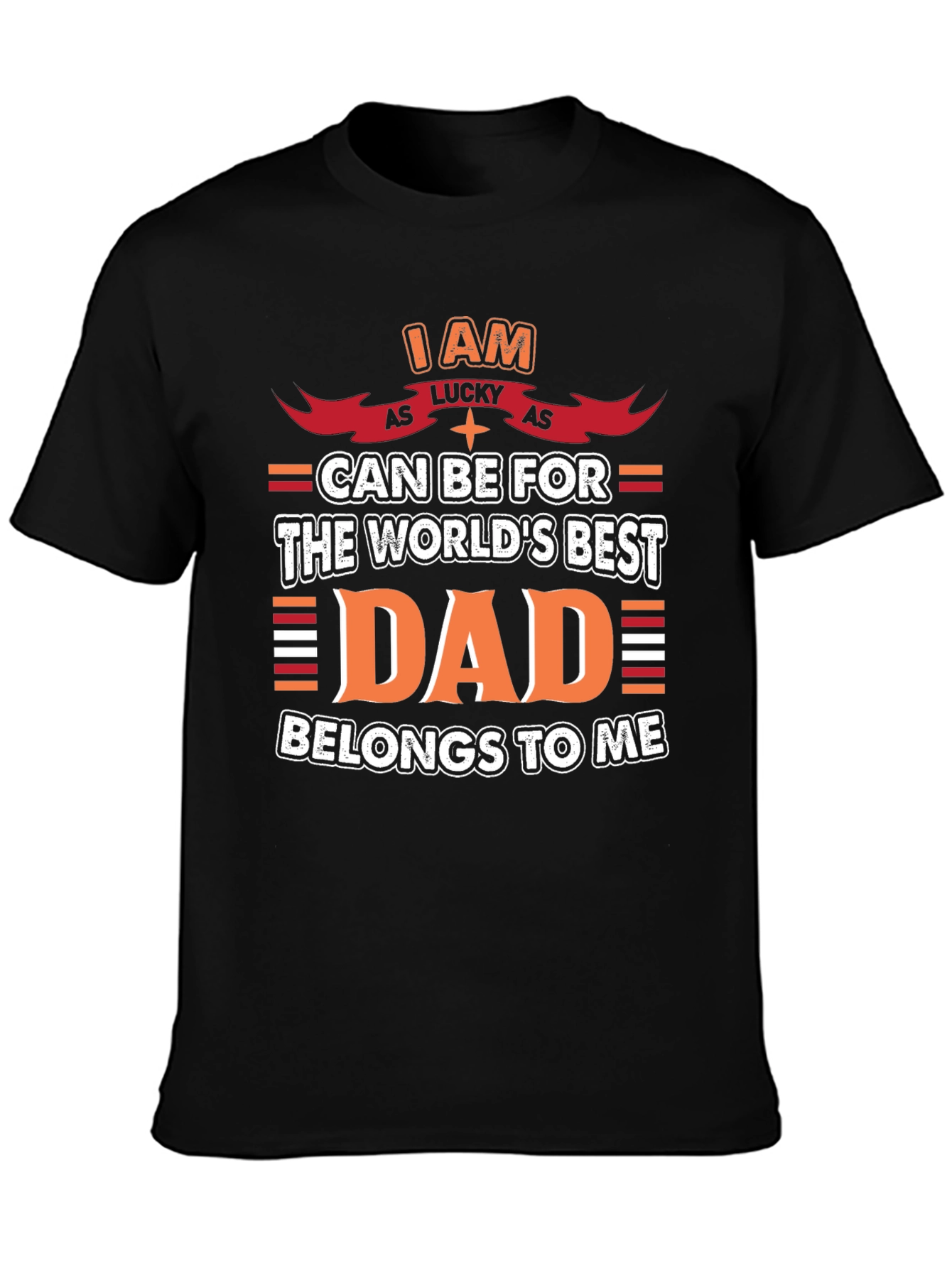 Lucky Dad Graphic Tee - Mens Black T-Shirt