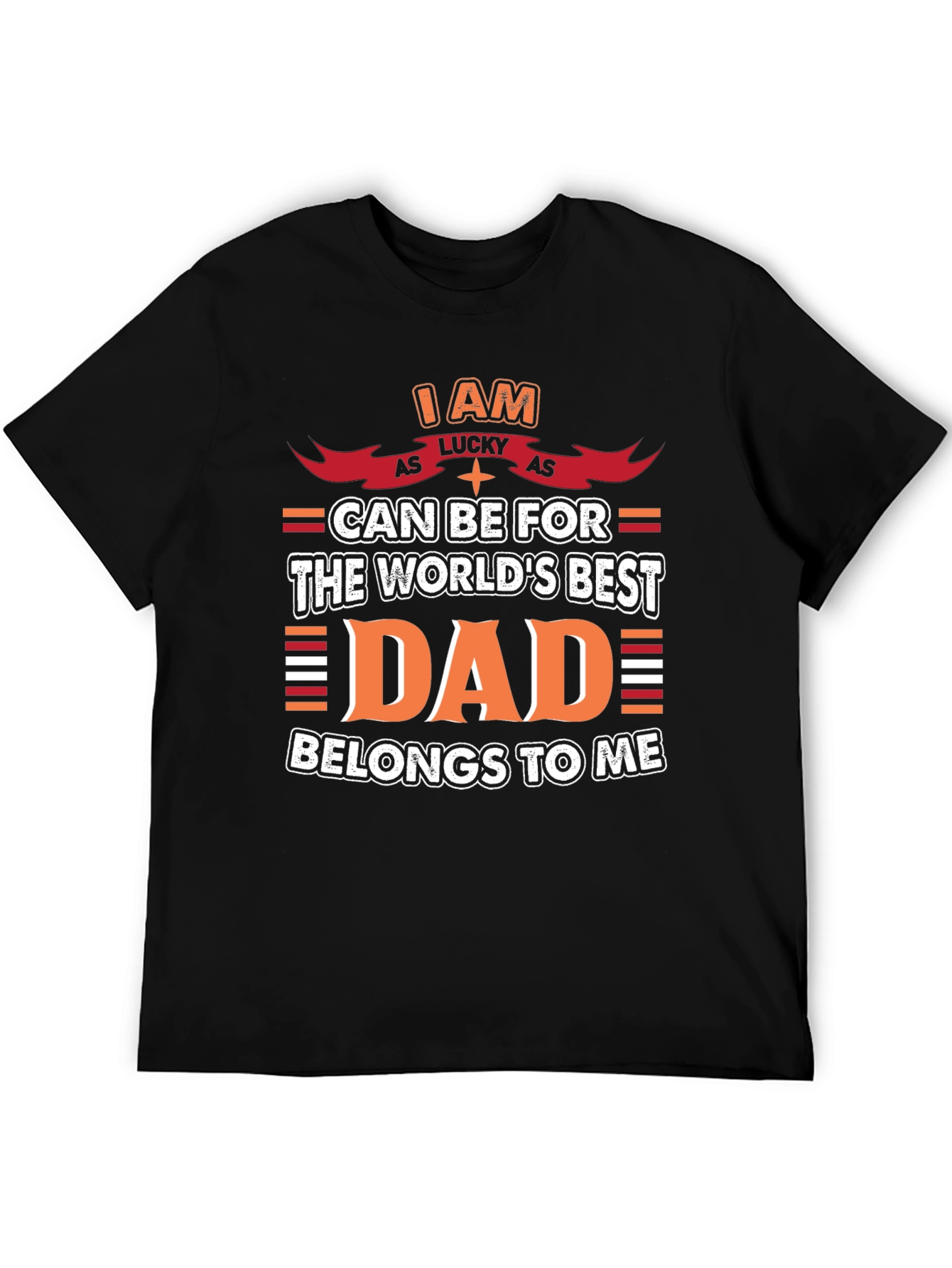 Lucky Dad Graphic Tee - Mens Black T-Shirt