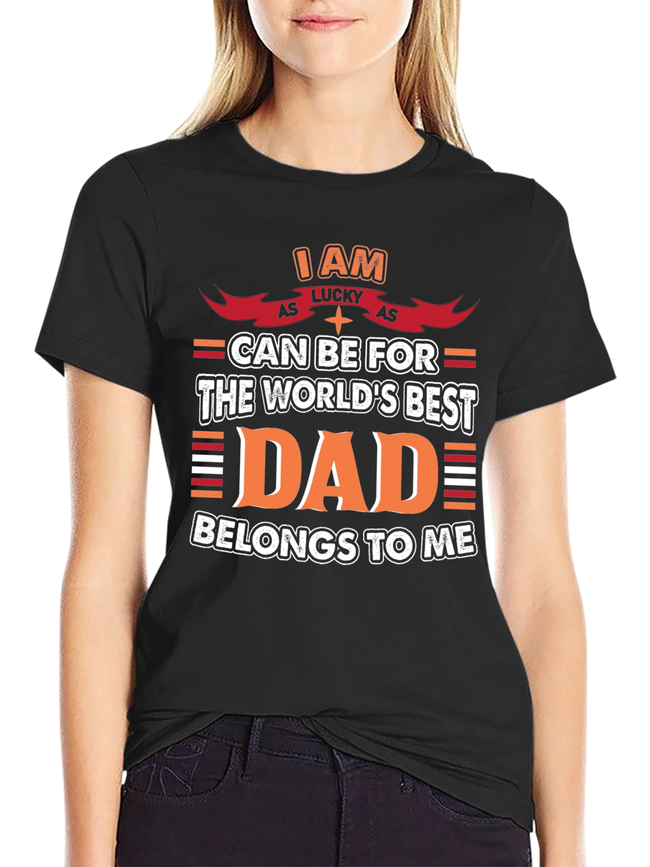 Lucky Dad Graphic Tee - Mens Black T-Shirt