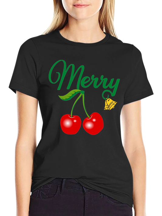 Merry Cherry Christmas Graphic Tee