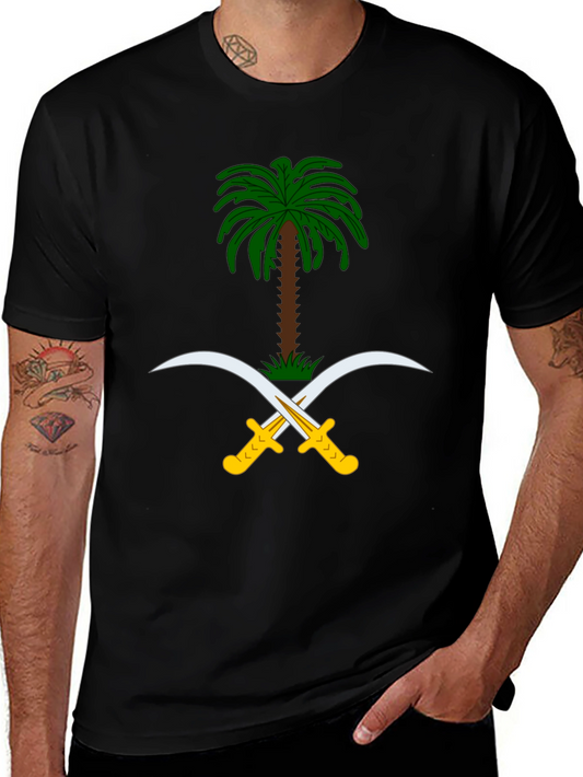 Saudi Arabia Emblem T-Shirt - Unisex Black Tee