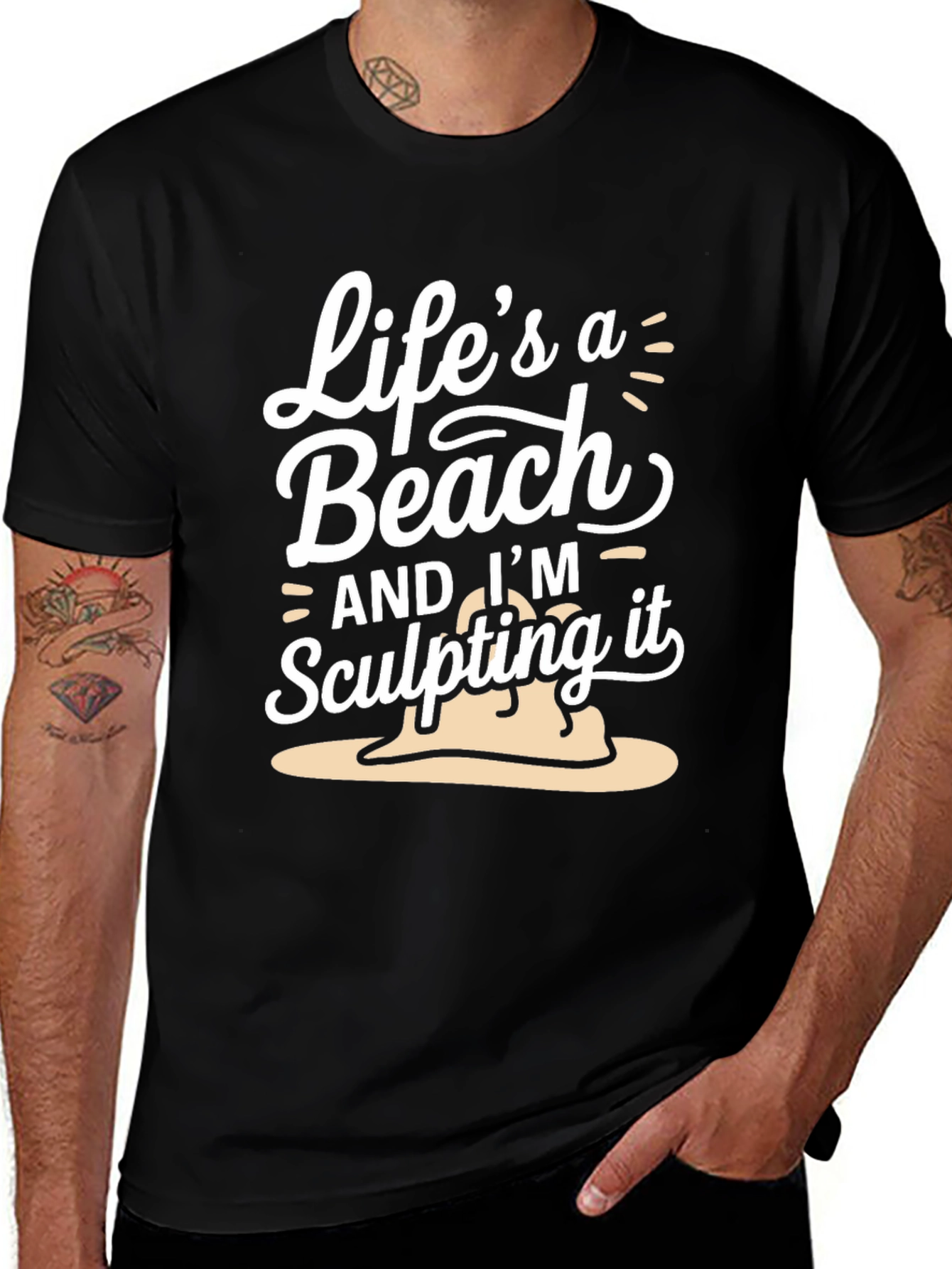 Lifes A Beach T-Shirt - Sculpting Sand Tee