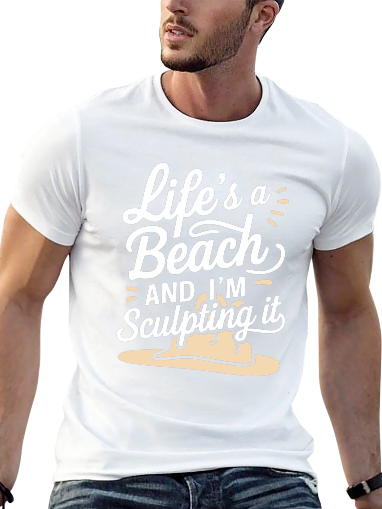 Lifes A Beach T-Shirt - Sculpting Sand Tee
