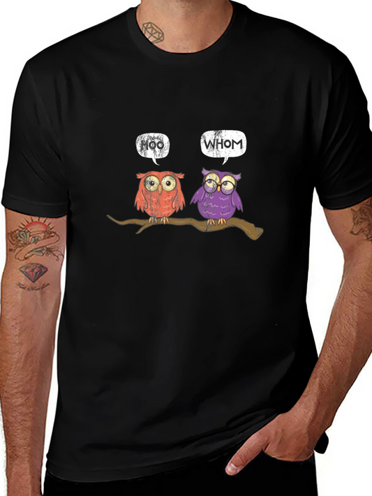 Funny Owl Pun T-Shirt - Hoo & Whom Design
