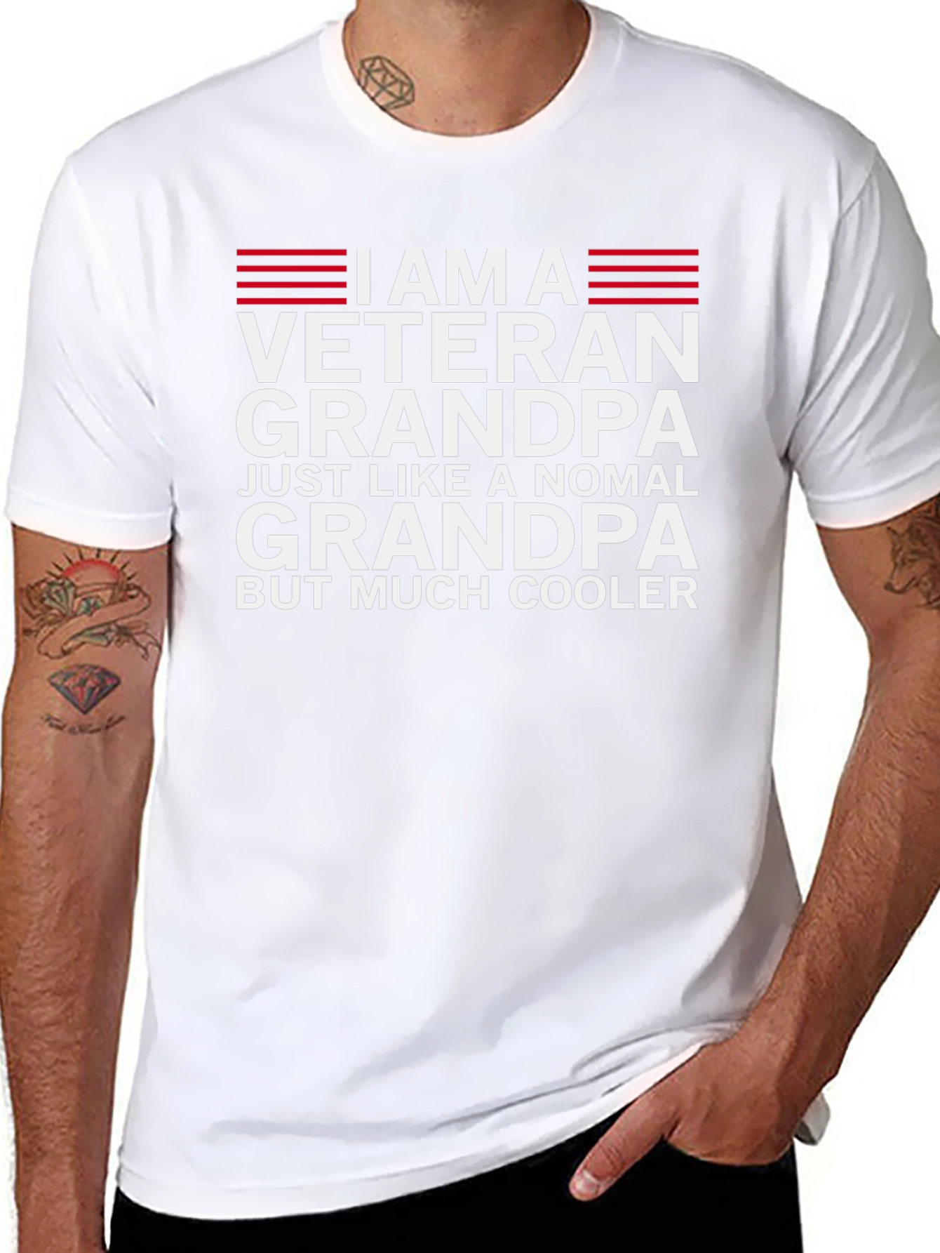 Veteran Grandpa T-Shirt - Much Cooler Than Normal!