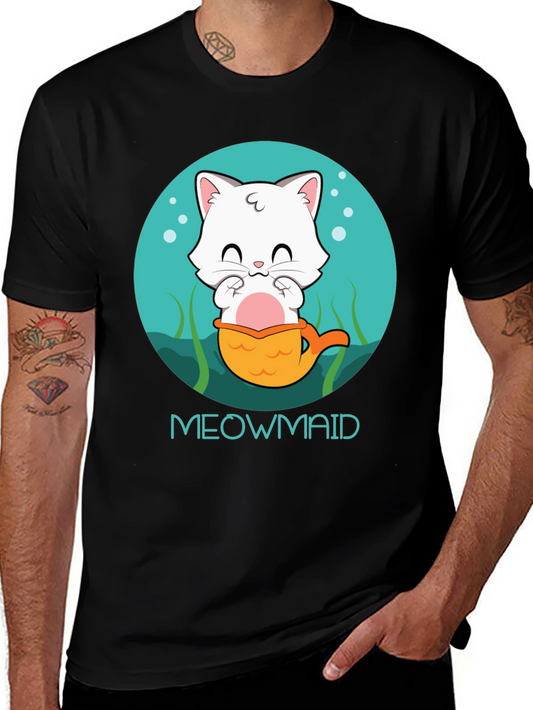 Meowmaid Cat Mermaid Graphic Tee