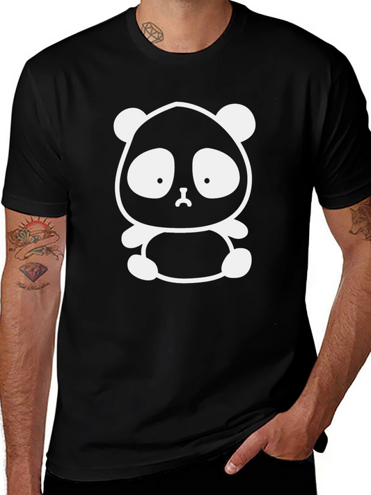 Panda Graphic Tee - Black Casual T-Shirt
