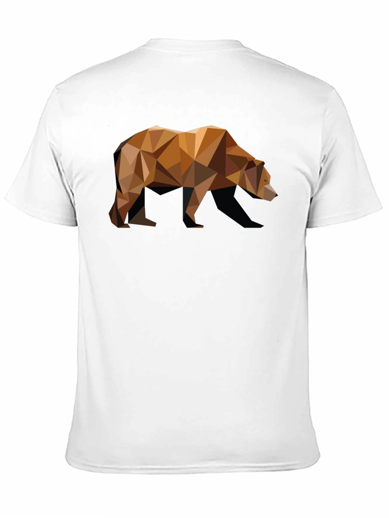 Geometric Bear Graphic Tee - Modern Animal Print Shirt