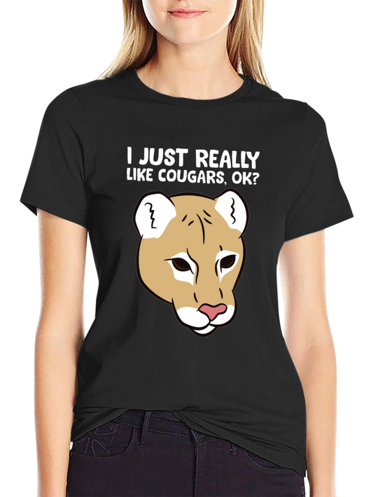 Cougar Lover Graphic T-Shirt Fun Novelty Tee