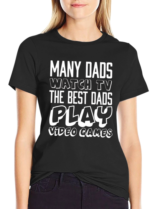 Best Dads Play Video Games Black T-Shirt