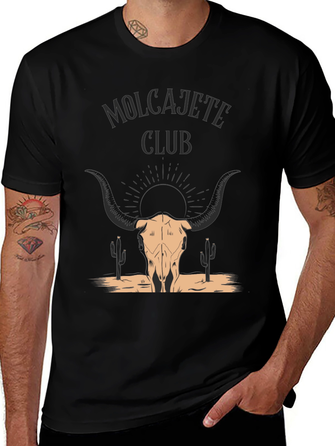 Molcajete Club Bull Skull Graphic Tee