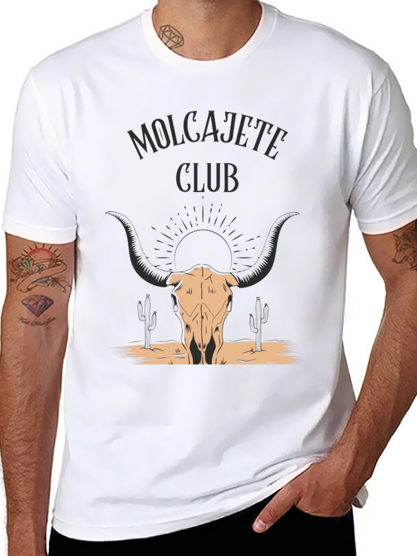 Molcajete Club Bull Skull Graphic Tee