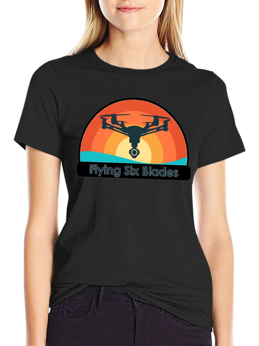 Flying Six Blades Drone T-Shirt