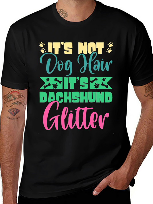 Funny Dachshund Glitter T-Shirt