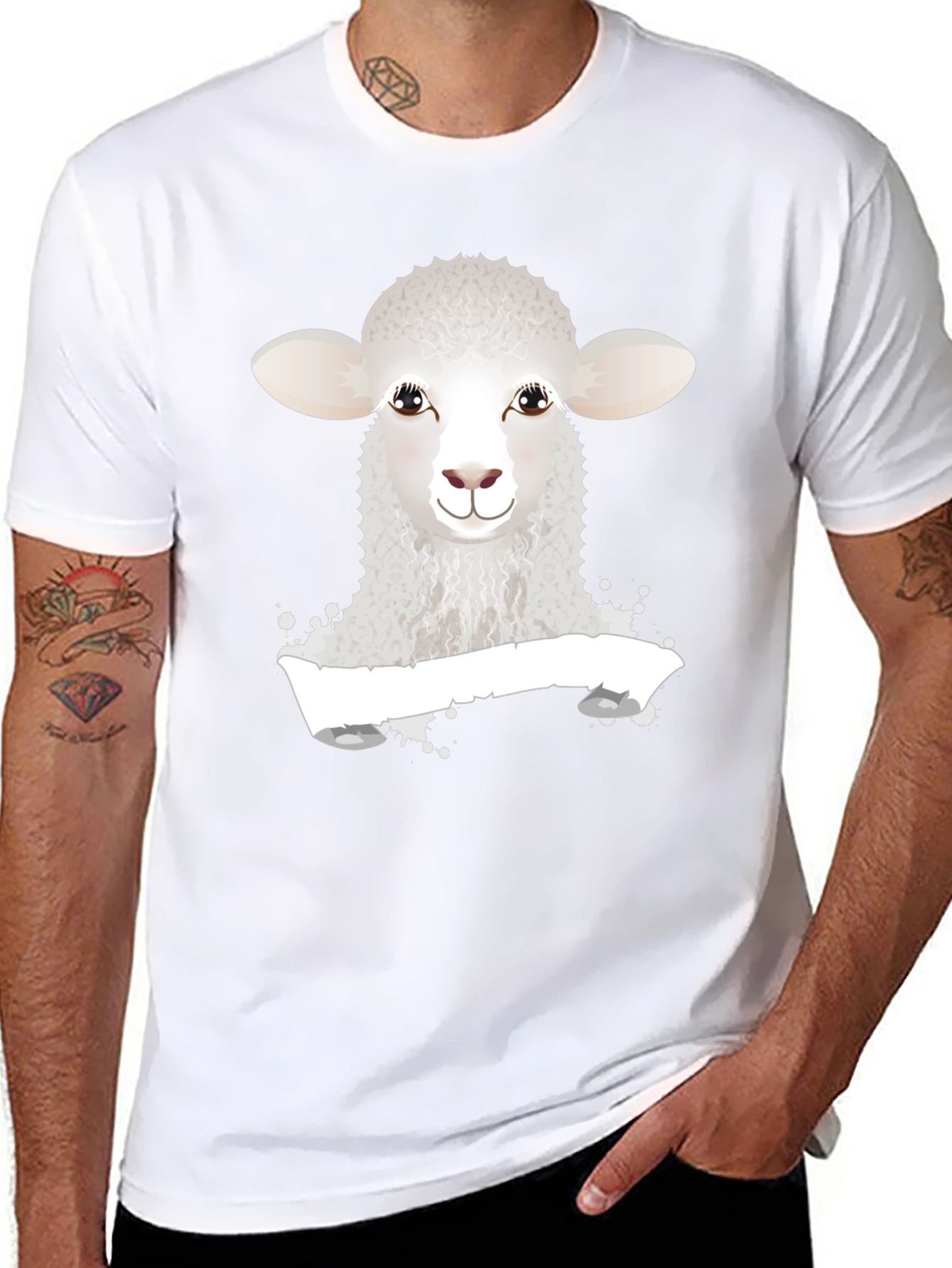 Sheep Graphic Black T-Shirt