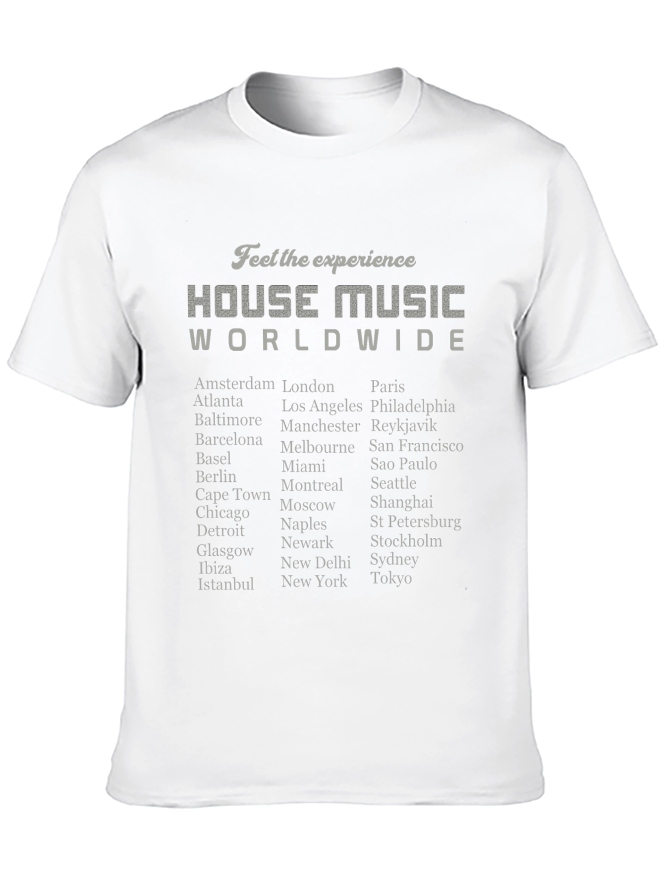 House Music Worldwide Black T-Shirt