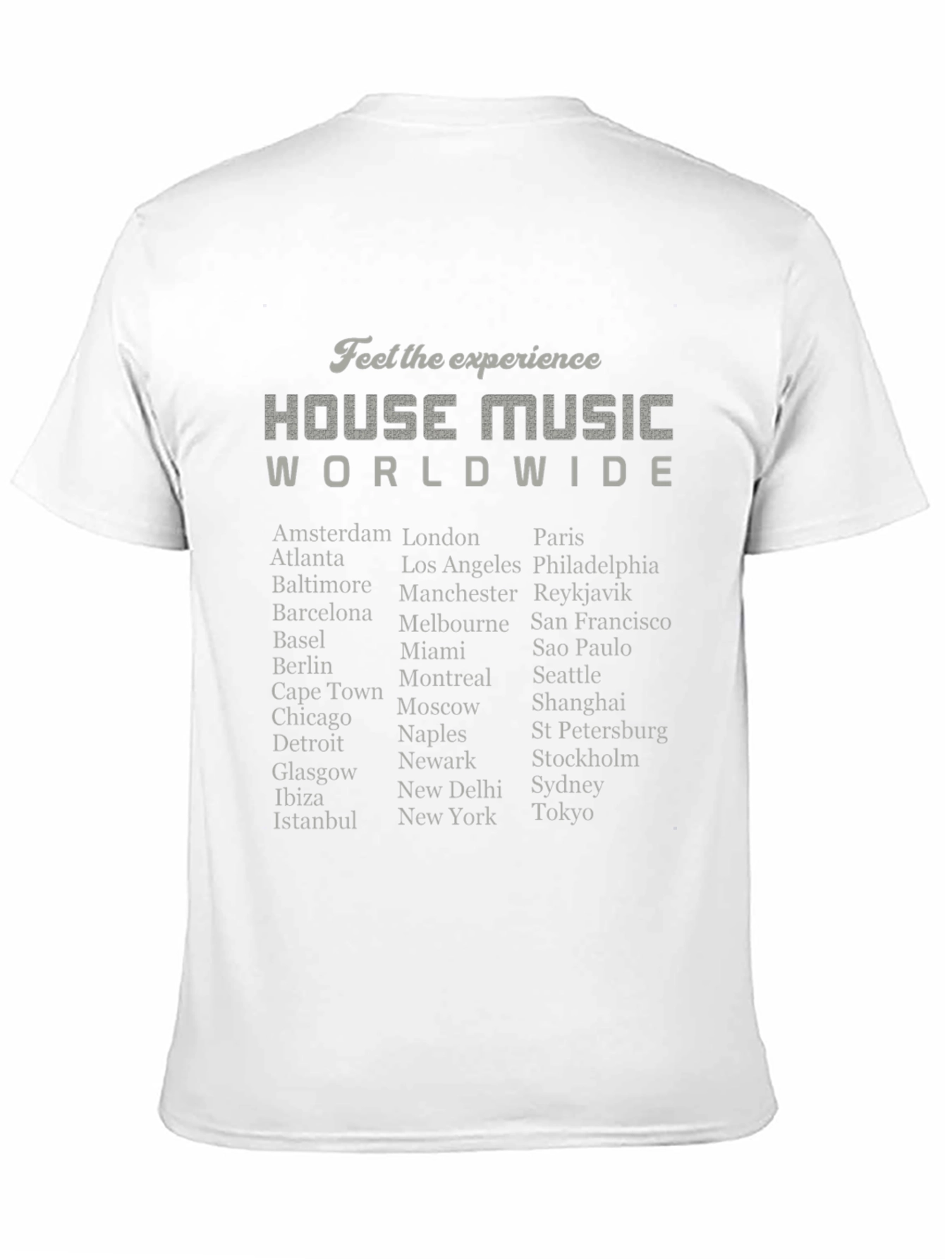 House Music Worldwide Black T-Shirt