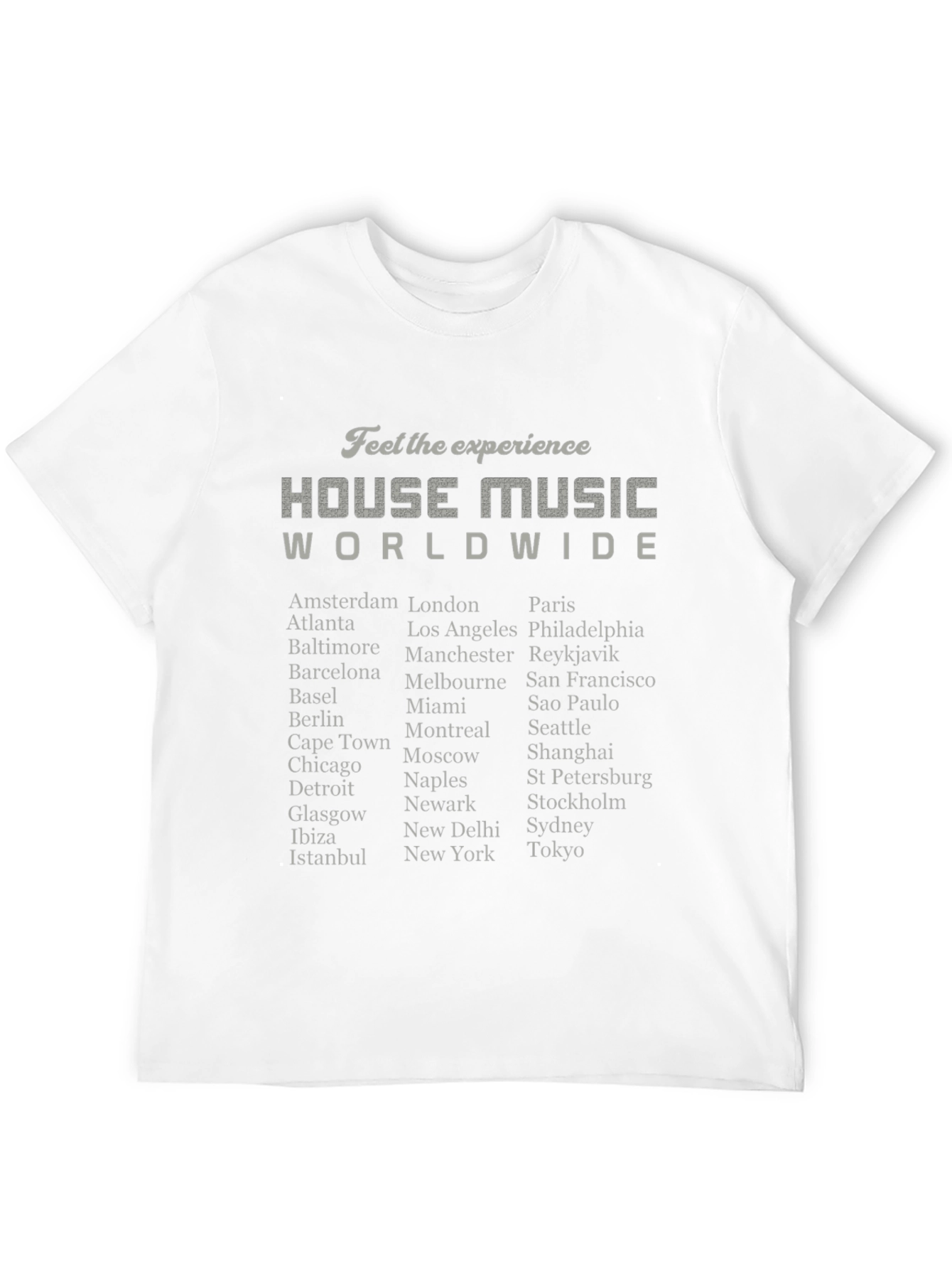 House Music Worldwide Black T-Shirt
